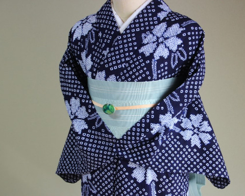 有松鳴海絞り新品 未使用 浴衣 有松 絞り 鳴海絞り 夏着物 紫 撫子 0_9826e0e143351826595664d68c56
