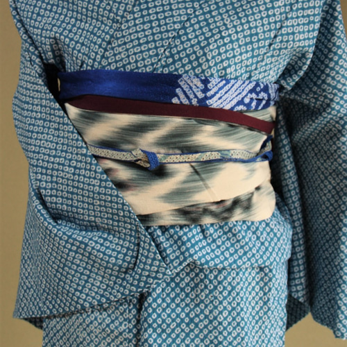 ◇有松鳴海絞り◇【ターコイズブルーの総疋田】他では見れない珍しい色