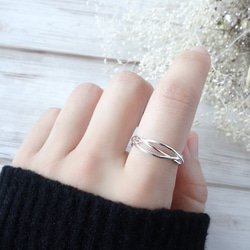 MELEMELE シルバー クロスリング 指輪*イヤーカフ 1_a45612e816252b84e40b472b68c6