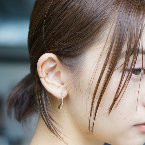 シンプル イヤーカフ（光沢ゴールド/光沢シルバー) ユニセックス