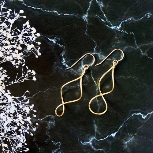 クロスウェーブの14kgfピアス メンズ 金属アレルギー対応 ゴールド