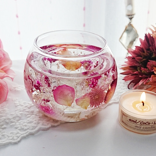 ボタニカル キャンドルホルダー &ソイキャンドル3個set ～Organic  