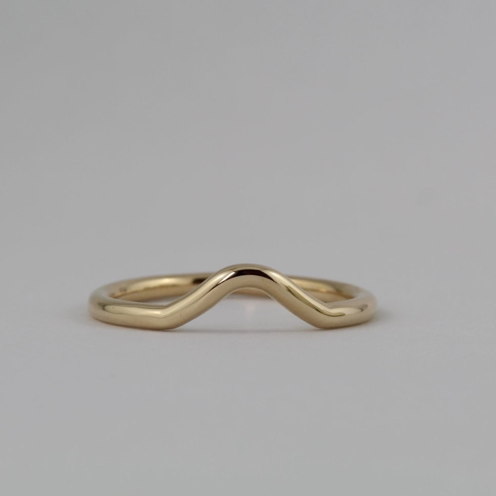 [無料カスタム]「デル」14Kイエローゴールドハンドメイドリング/シンプル/プレーン/スタックリング/ナックルリング/デイリーマ