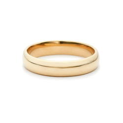 【免費客製】Half Round Band Wedding 14K Yellow Gold Ring/婚戒/男女款 第1張的照片