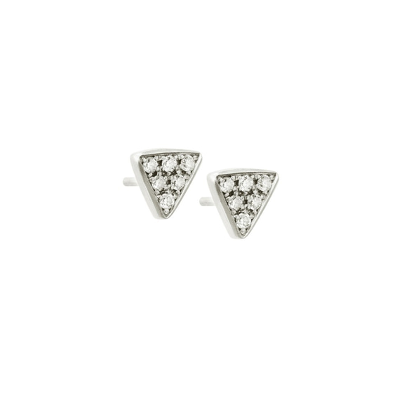 Triangle Slices 14k Rose Gold Handmade Earrings/切片型狀/UFO/金字塔 第2張的照片