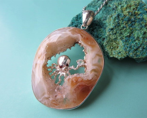 メノウ　オパールペンダント 0_c604e5c3fb93dd87015b14e99d40