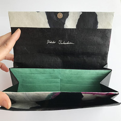 黒谷和紙の三つ折りシングル財布（つぼみ） 3枚目の画像