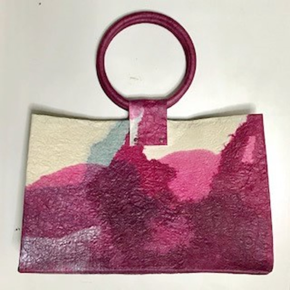 黒谷和紙のバッグ（ピンク01） 1枚目の画像