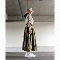 「Creema限定」リネン迷彩融合の柔らかボリュームスカート 3枚目の画像