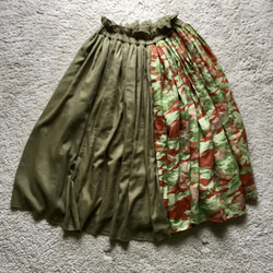 「Creema限定」リネン迷彩融合の柔らかボリュームスカート 6枚目の画像