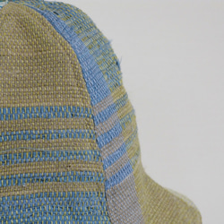 シルクの着物を裂いて織る　naonaoの裂織帽子　一点もの　送料無料 6枚目の画像