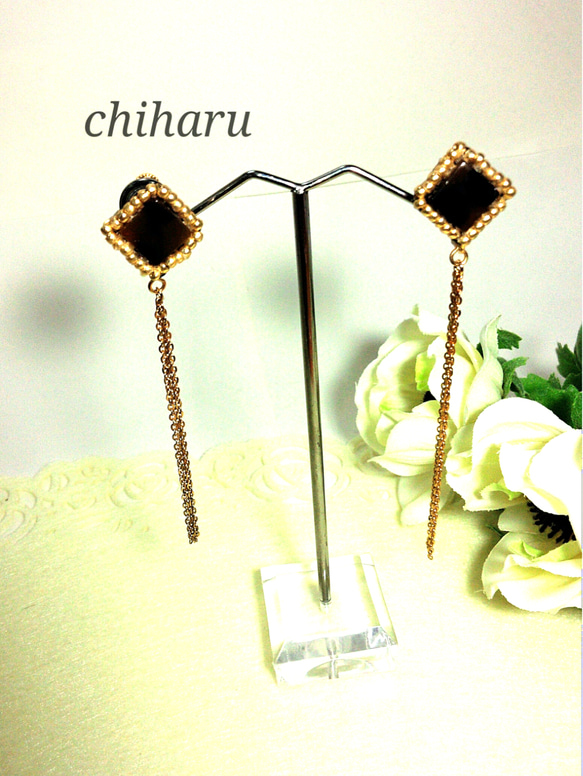 ＊ゴールドで飾られたスクエア鼈甲＊ 1枚目の画像