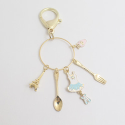 Love paris 可愛いキーホルダ,keyring,blue ballerina 3枚目の画像