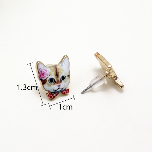 領結貓耳環，成人可愛，領結貓，貓耳環 第4張的照片