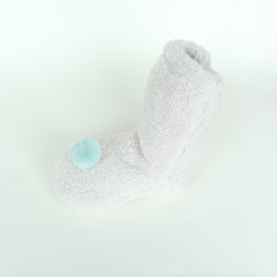 赤ちゃんの靴下/ 赤ちゃんの冬用の靴下/冬用の靴下/baby mint pompom socks,冬向け 3枚目の画像