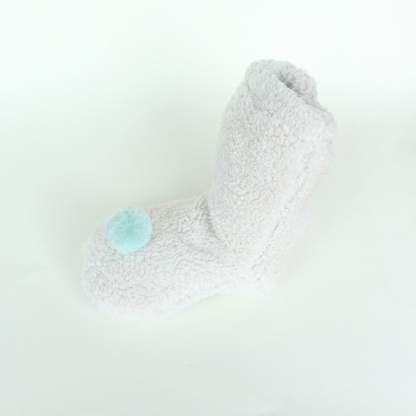 赤ちゃんの靴下/ 赤ちゃんの冬用の靴下/冬用の靴下/baby mint pompom socks,冬向け 3枚目の画像