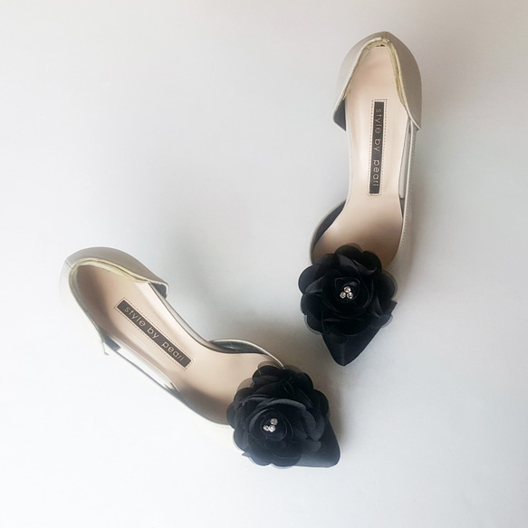 [Creema Limited] Black Shoe Clips Flower Classy~母親節，母親節禮物 第4張的照片