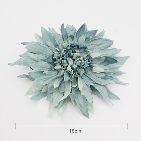 [Creema限定] jade-green-corsage,微妙な青緑色のコサジ 3枚目の画像
