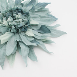 [Creema限定] jade-green-corsage,微妙な青緑色のコサジ 5枚目の画像