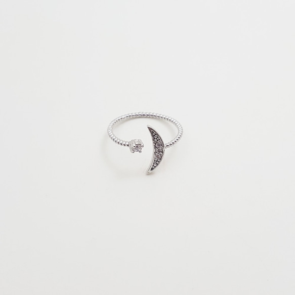 [Creema限定] Crescent moon ring , 三日月リング 3枚目の画像