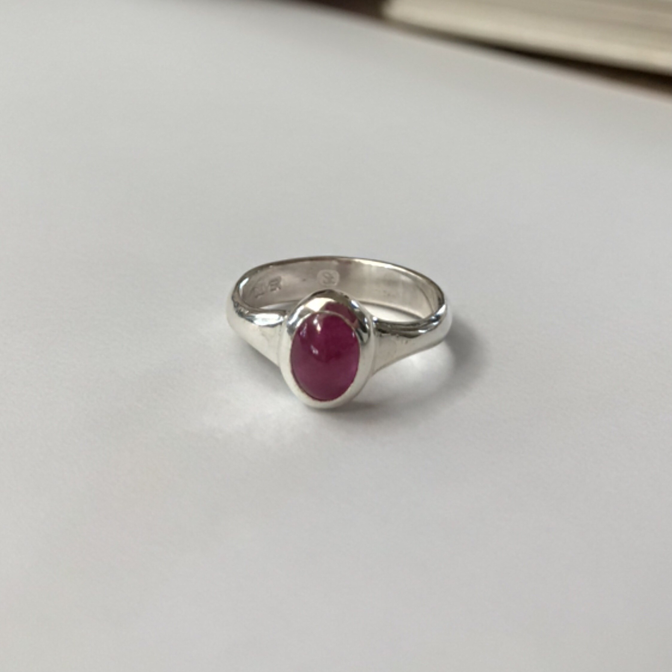 “情熱” ルビーのシンプルリング