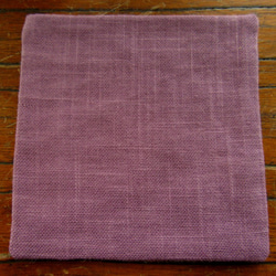 刺し子分銅模様のコースター 古代紫色×　緑色糸 4枚目の画像