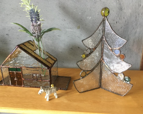 ステンドグラスのクリスマスツリー その他インテリア雑貨