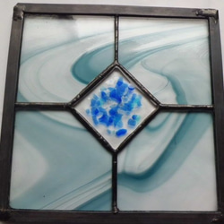 ステンドグラスパネル（ブルー） 2枚目の画像
