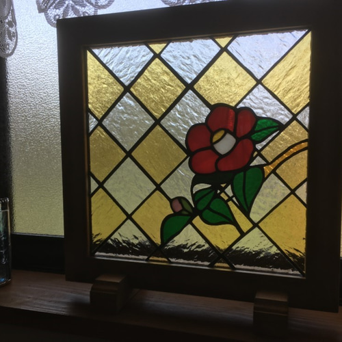 ステンドパネル ステンドグラスパネル CAFE ステンドグラス コーヒーパネル ステンド