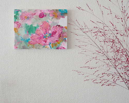 a*a様 Flower hat 絵画原画 Amazon.co.jp: 絵画 すずらん 花の絵 玄関 「巡る幸せを花束に