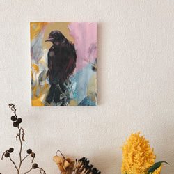 カラスの油絵　原画 1_ea0a867a4929d5b7a76c6f0bffb5