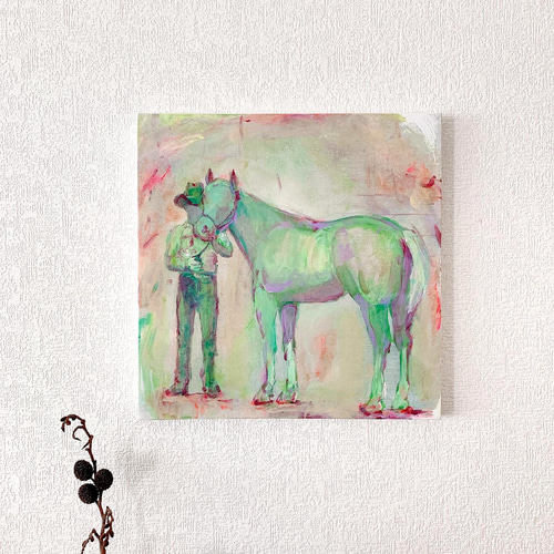 原画】馬と人の絵 絵画 Hang 通販 11490642｜Creema(クリーマ)