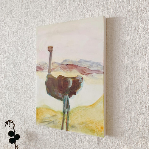 原画】ダチョウの絵 絵画 Hang 通販 12309215｜Creema(クリーマ)