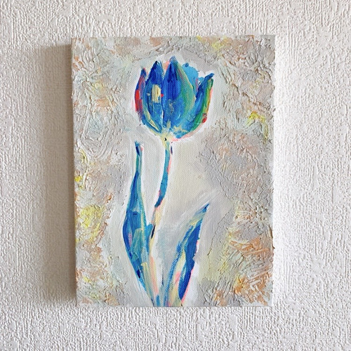 原画】青いチューリップの絵 絵画 Hang 通販 8960499｜Creema