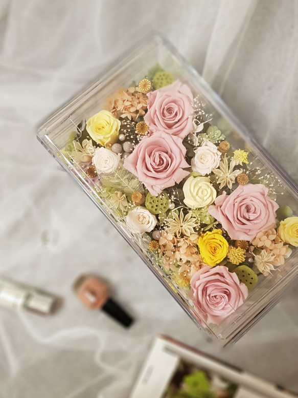 心花朵朵開心型小花盒＋藍紫花園壓克力透明花盒材料包（Sophia專屬賣場） 第2張的照片