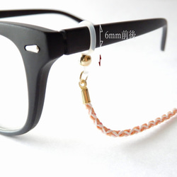 手工kumihimo【Kamogawayatsu-gumi：Rose Grey】 Glasses strap 第3張的照片