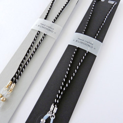 手工kumihimo【Kamogawayatsu-gumi：Black】 Glasses strap 第3張的照片