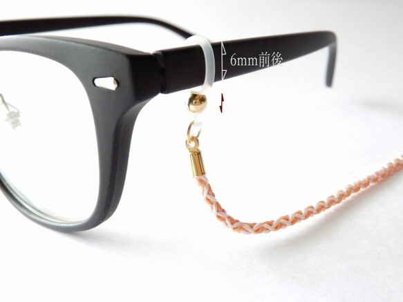 手工kumihimo【Kamogawayatsu-gumi：Black】 Glasses strap 第5張的照片