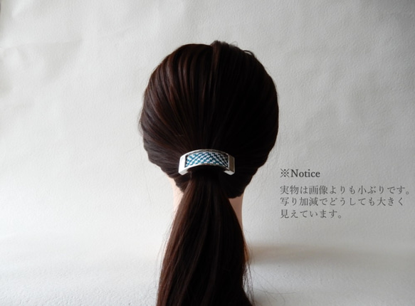 手工kumihimo[Ryu-sen：Navy] Hair slide 第2張的照片