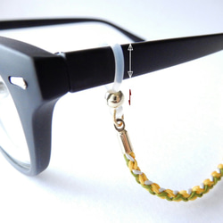 手工kumihimo[Kamogawa-yatsu-gumi：green] Glasses strap 第5張的照片