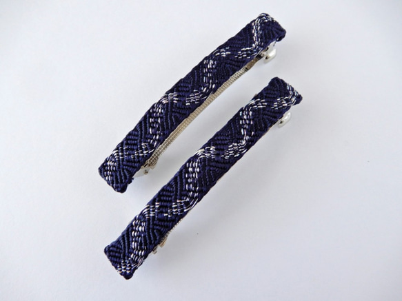 手工kumihimo[Ryu-sen：Navy] Hair slide 第4張的照片