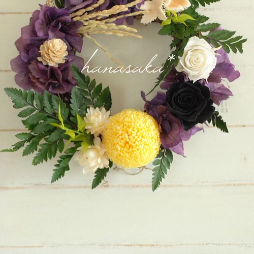 お月見* 9月のリース アートフラワー hanasaka* 通販 275922