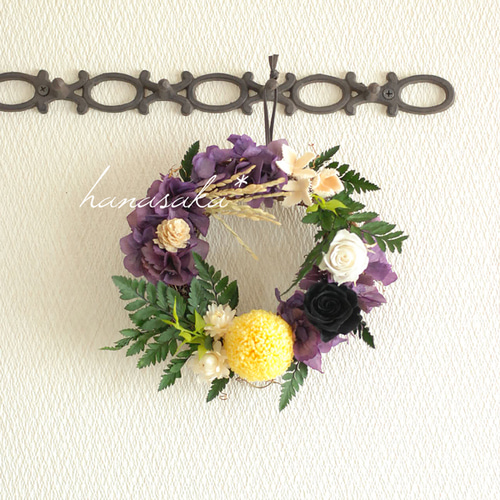 お月見* 9月のリース アートフラワー hanasaka* 通販 275922