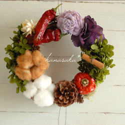 秋のポタジェ*11月のリース リース hanasaka* 通販 320050｜Creema