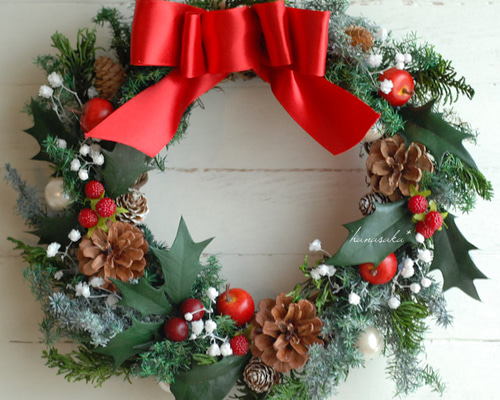 B様オーダー分クリスマスリース* リース hanasaka* 通販 358240