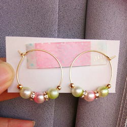 【フープ】Pierce⑥【CottonPerl❁spring】 1枚目の画像