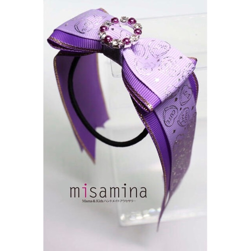 ヘアゴム，販売中 ハンドメイド ポニーオー たらりんリボン 花柄 蝶々