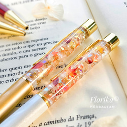 ハーバリウムボールペン✨トップジュエル付 ♡秋のハーバリウムボールペン♡『オータムジュエル/どんぐりと