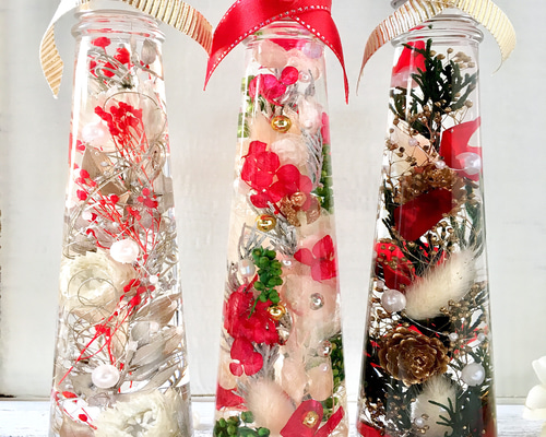 専用ページ】No.151 クリスマスver.冬のぷかぷかハーバリウム3本他1点