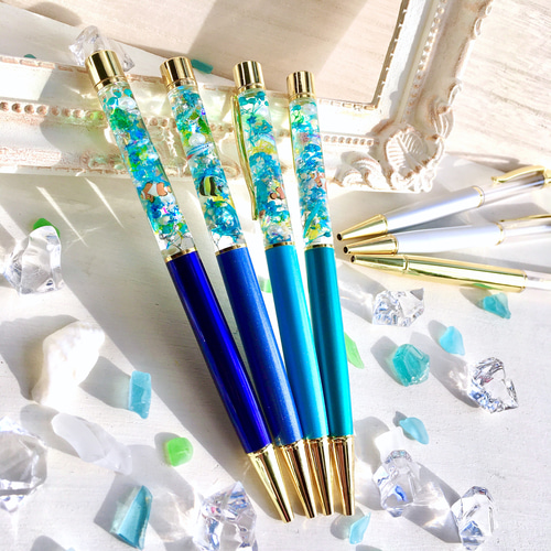 お魚ハーバリウムボールペン『ドリーミーアクアリウム』無料ラッピング